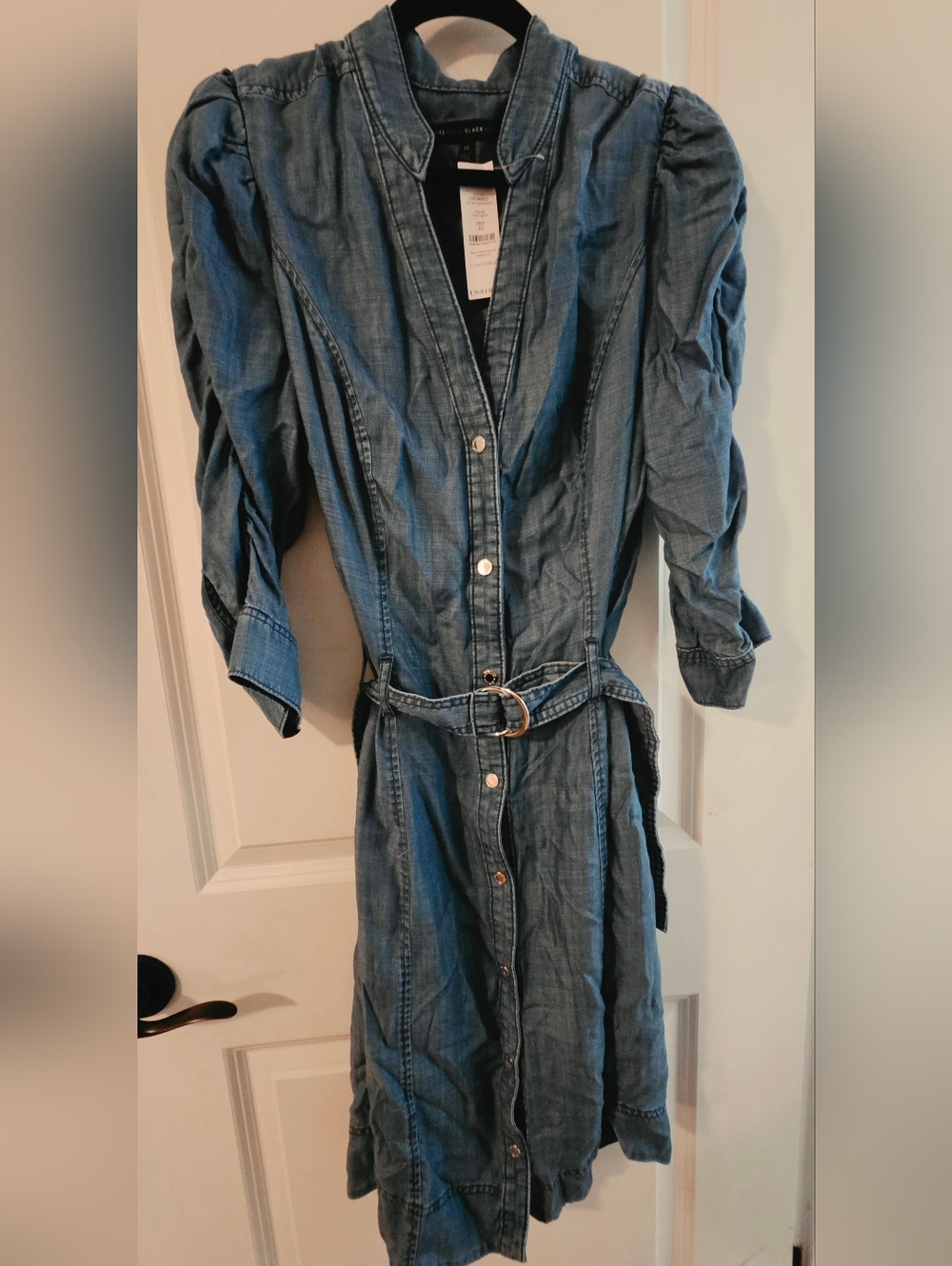 WHBM-Denim Shirt Dress with Belt